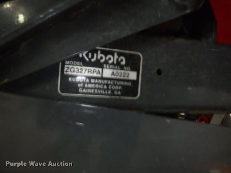 image for item DJ9049 Kubota ZG327 riding lawn mower