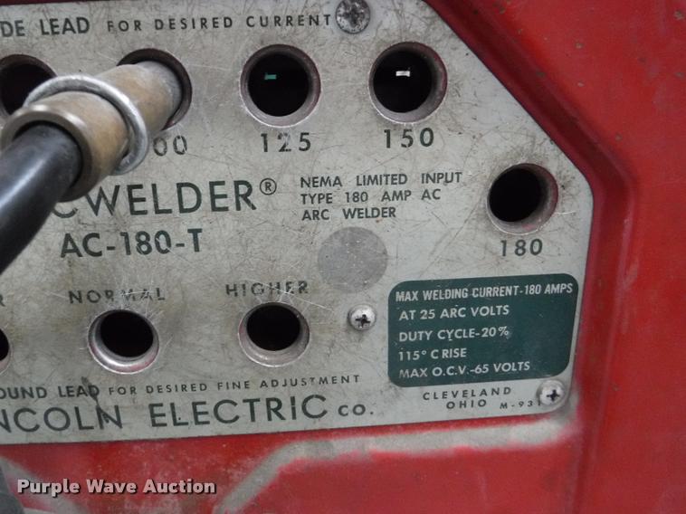 image for item DJ9133 Lincoln AC-180-T welder