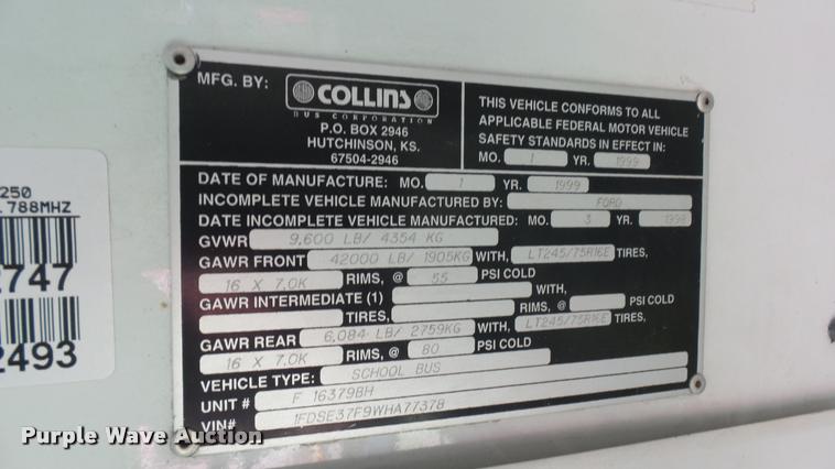 image for item DM9026 1998 Ford Econoline Super Duty school bus