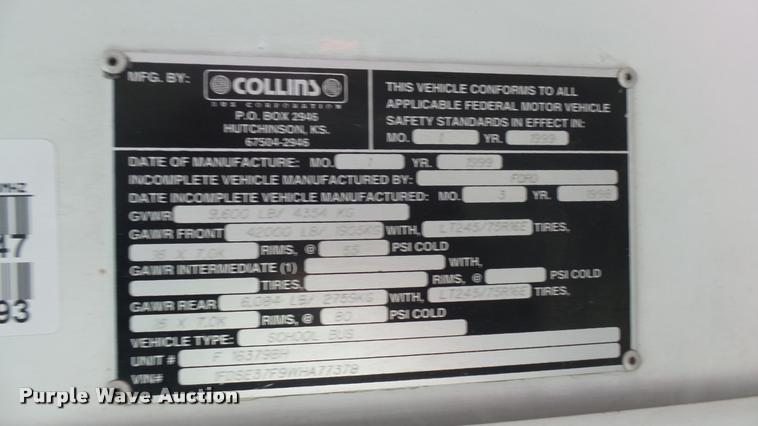 image for item DM9026 1998 Ford Econoline Super Duty school bus