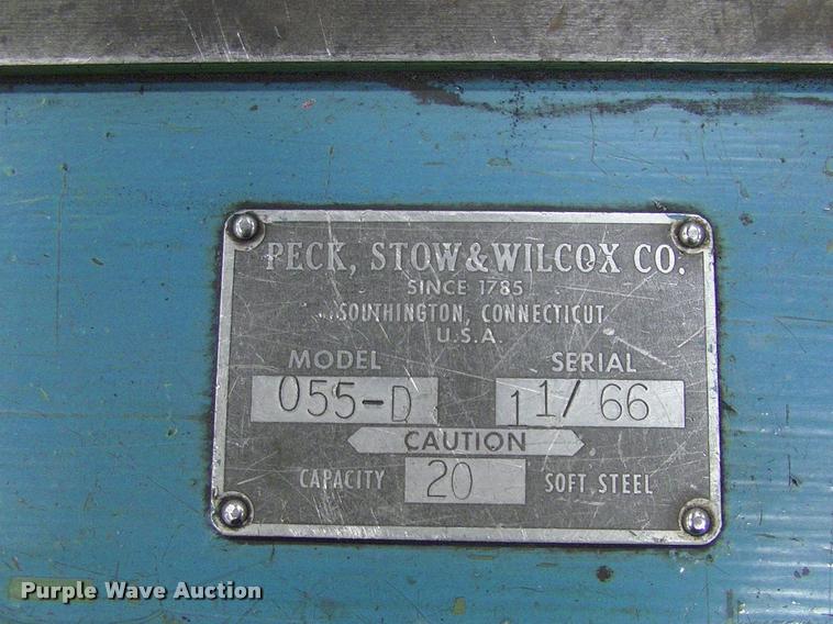 image for item DP9374 Peck Stow & Wilcox Co. 005-D metal brake