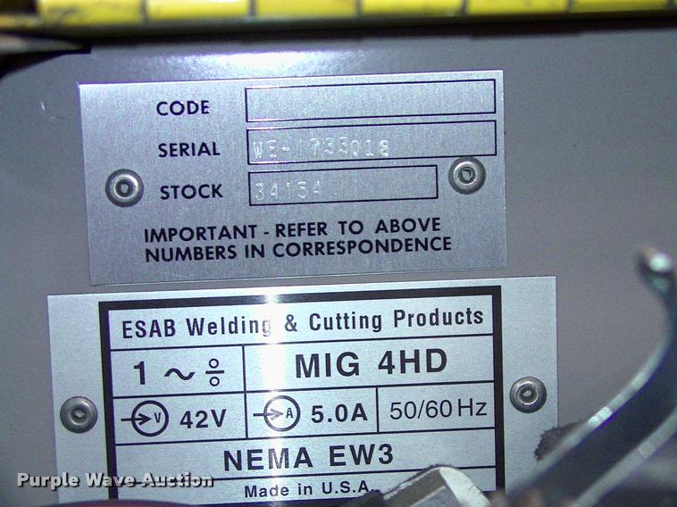 image for item DP9376 Esab 4HD mig welder