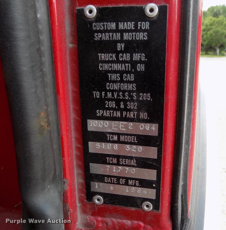 image for item DP9392 1994 Spartan Metro Star fire truck