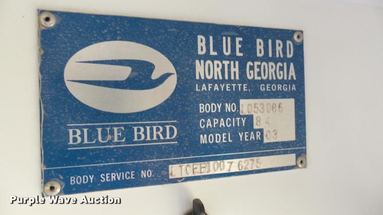 image for item DQ9181 2003 Blue Bird TC2000 school bus