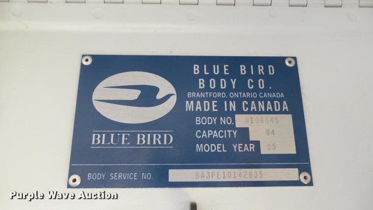 image for item DQ9186 2005 Blue Bird All American school bus