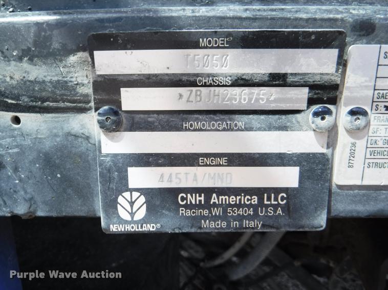 image for item K5992 2012 New Holland T5050 tractor
