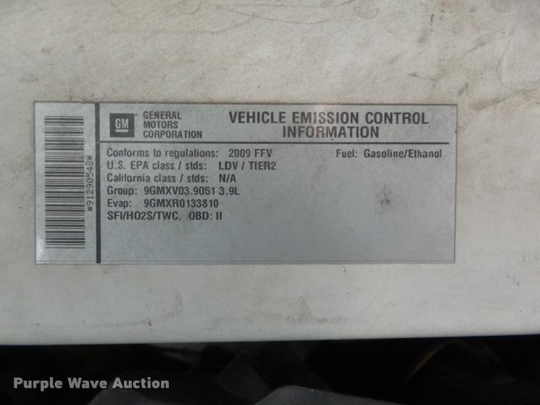 image for item K7643 2009 Chevrolet Impala Police