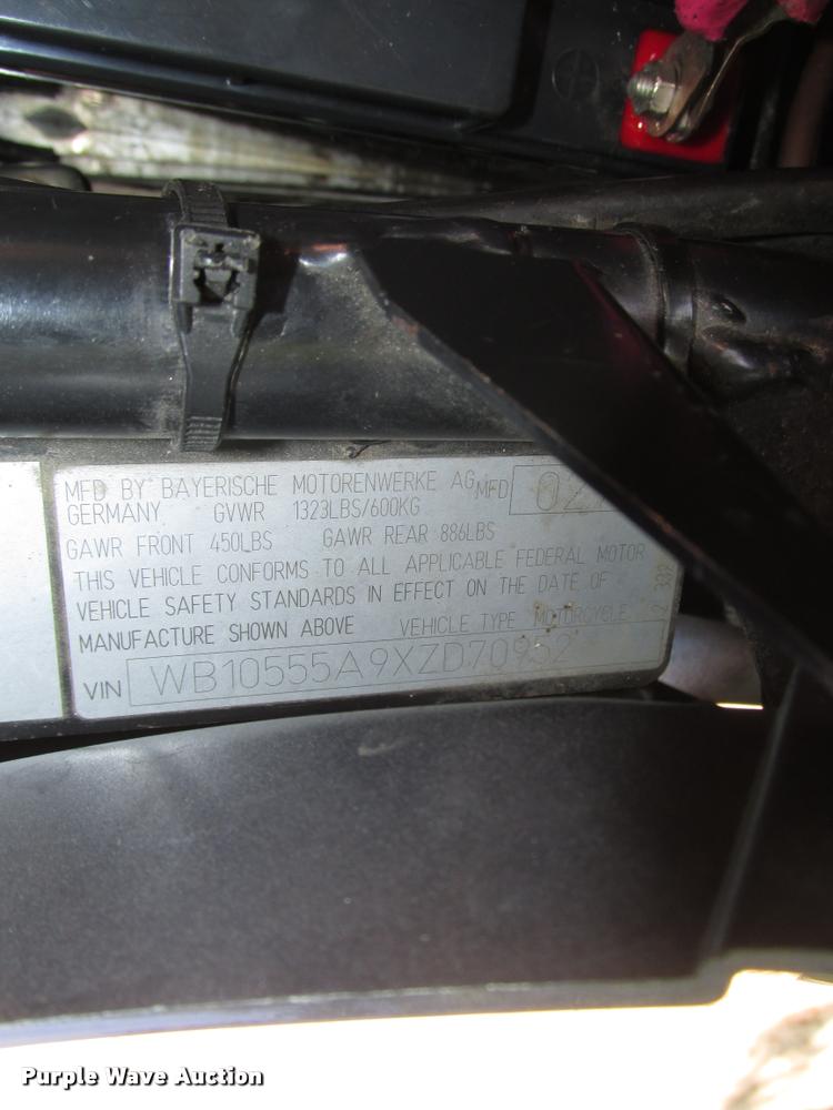 image for item AU9543 1999 BMW 1200LT motorcycle