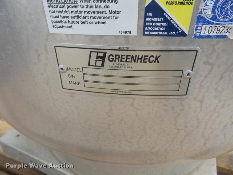 image for item BF9122 (4) Greenheck stainless steel fans