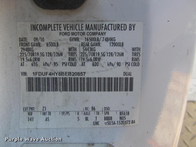 image for item DA1000 2011 Ford F450 service truck