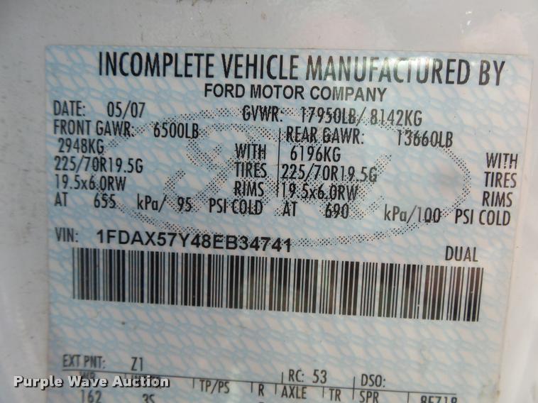 image for item DA2687 2008 Ford F550 SuperCab utility truck