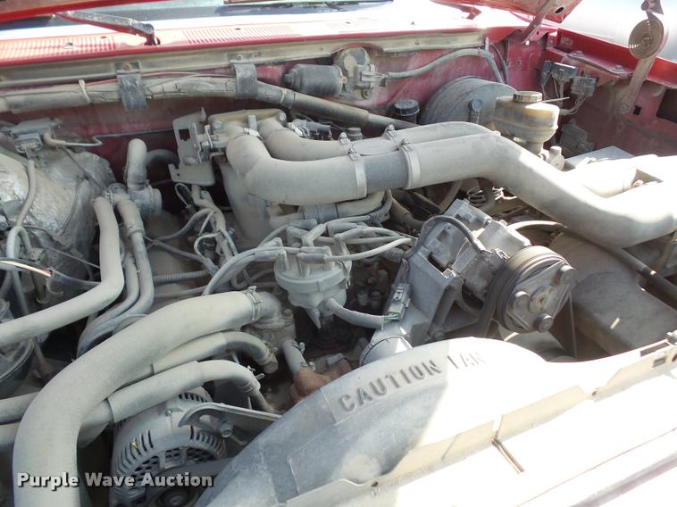 image for item DA6312 1997 Ford F350 Crew Cab flatbed pickup truck