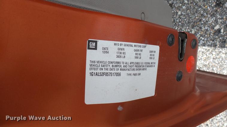 image for item DA7884 2005 Chevrolet Cobalt