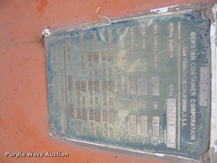 image for item DA8208 1993 Genstar container