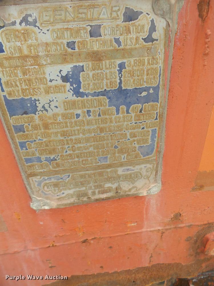 image for item DA8220 1987 Genstar storage container