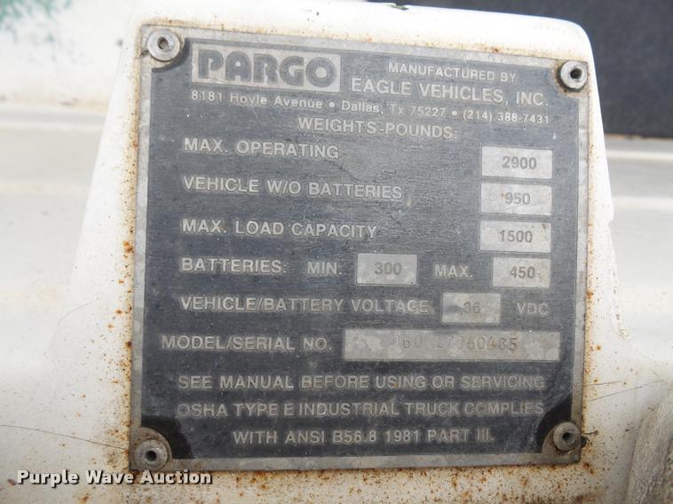 image for item DA8236 Pargo golf cart