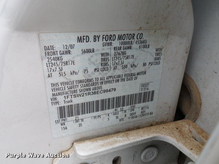 image for item DD9471 2008 Ford F250 Super Duty Crew Cab pickup truck