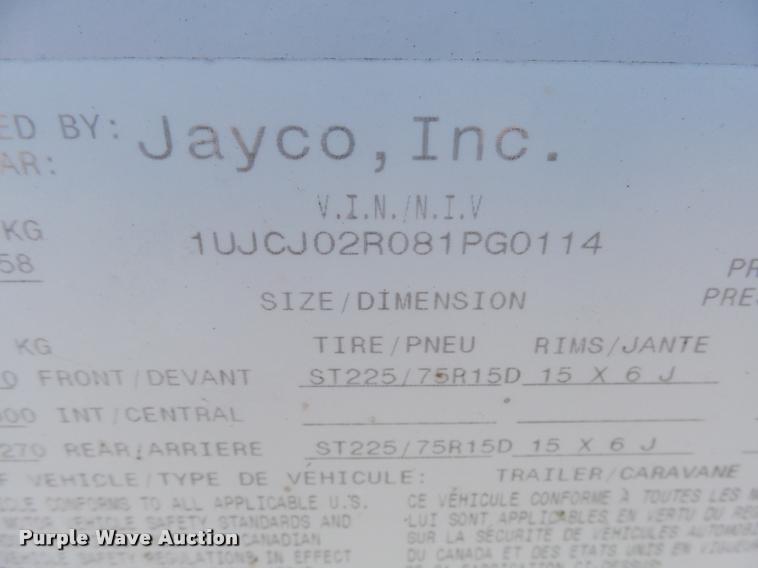 image for item DH9616 2008 Jayco Eagle Superlite camper