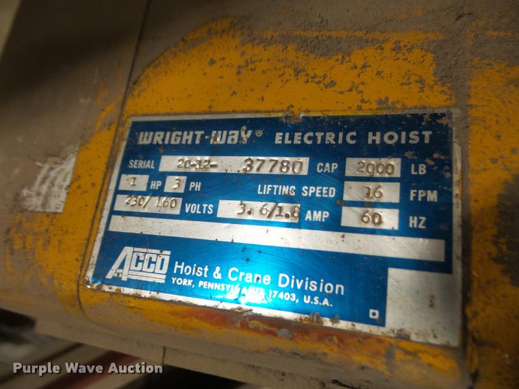 image for item DL9712 Acco electric chain hoist