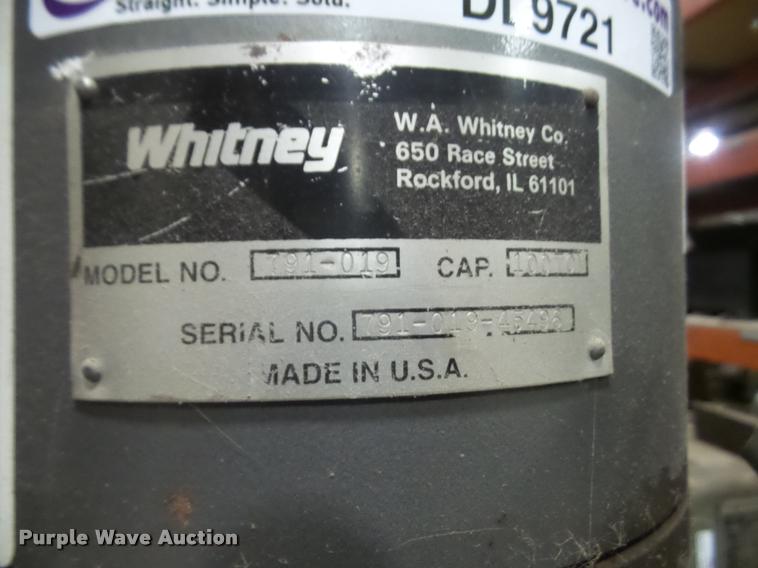 image for item DL9721 Whitney 791-019 hydraulic punch