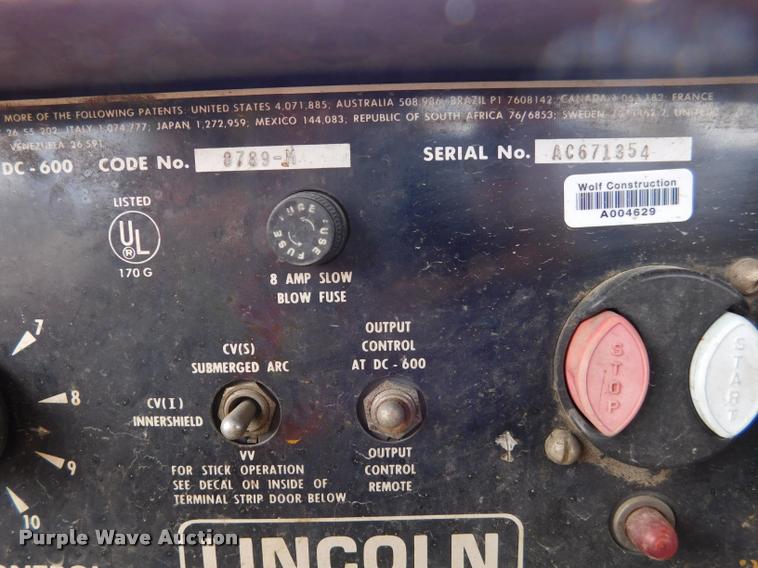 image for item DL9729 Lincoln Idealarm DC600 arc welder