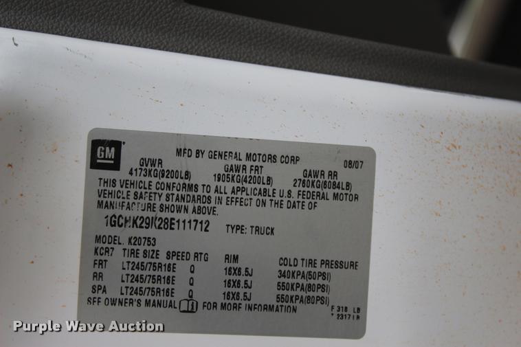 image for item L1985 2008 Chevrolet Silverado 2500 Ext. Cab pickup truck