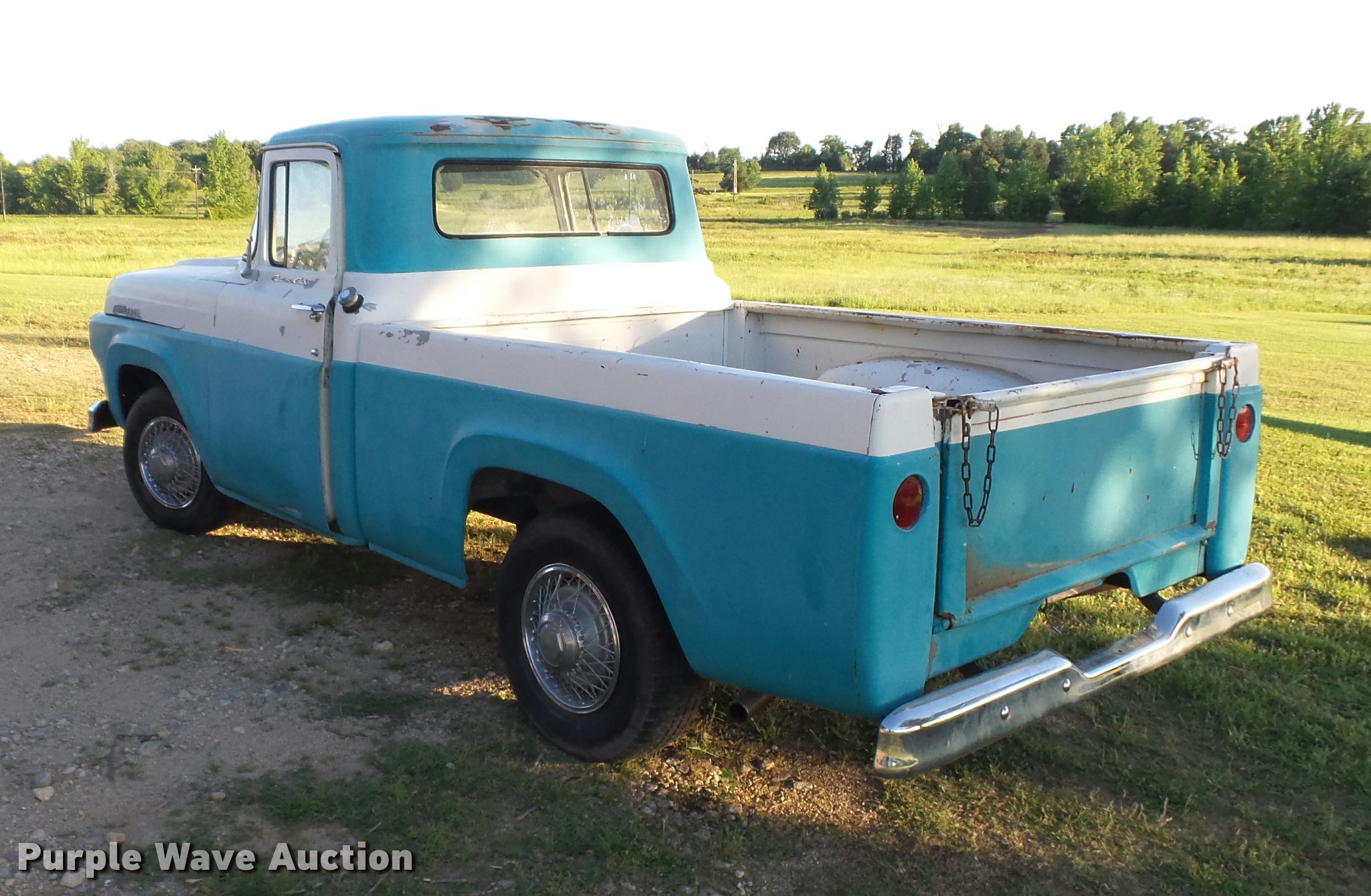1957 Ford F100 pickup truck in Quitman, TX Item DE9623 sold Purple Wave