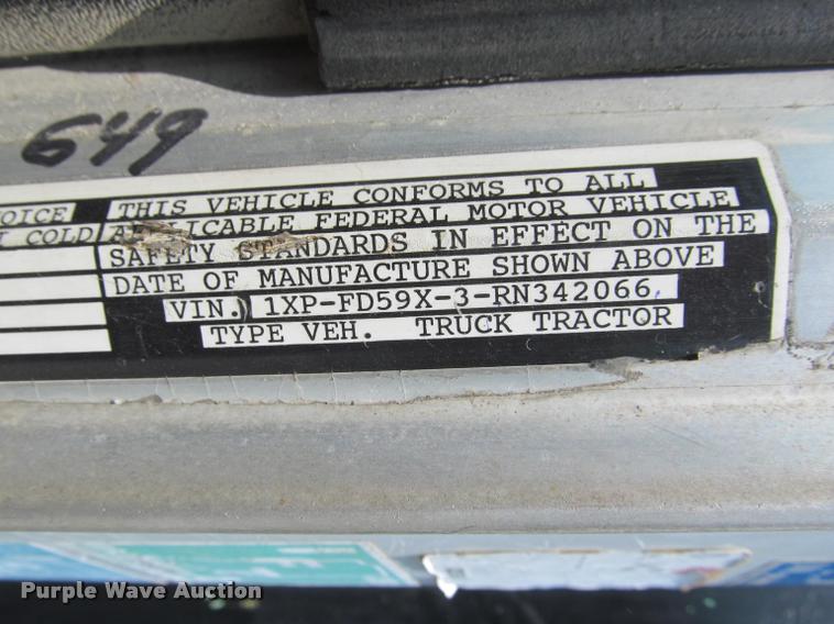 image for item DA1003 1994 Peterbilt 378 dump truck