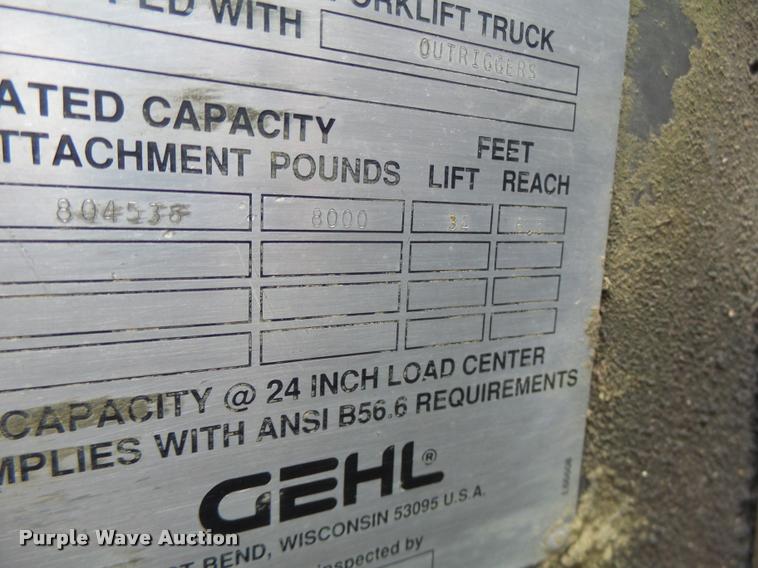 image for item DA3488 1994 Gehl 882 telehandler