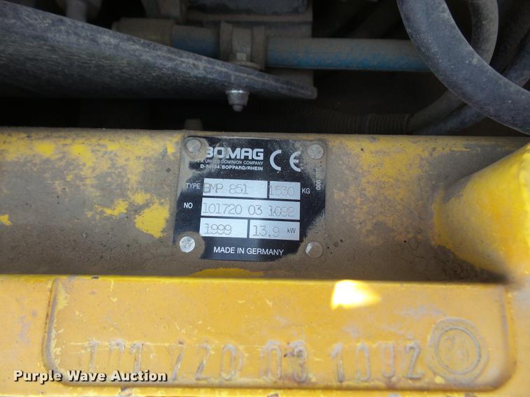 image for item DA6314 1999 Bomag BMP851 trench compactor