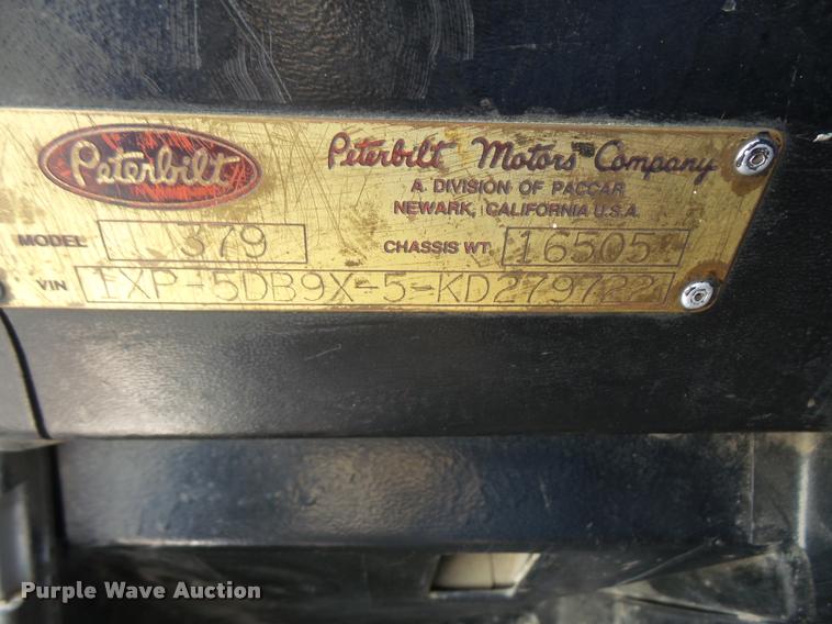 image for item DA6331 1989 Peterbilt 379 dump truck