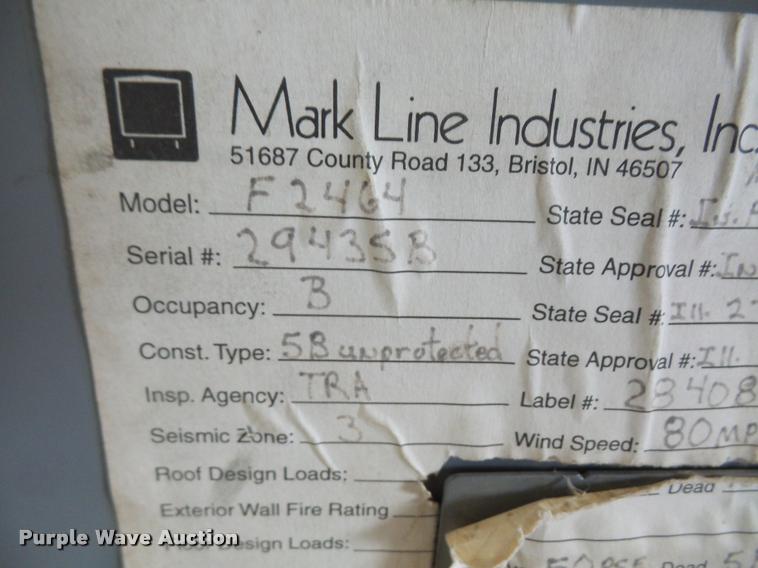 image for item DA8176 2000 Mark Line double wide office trailer