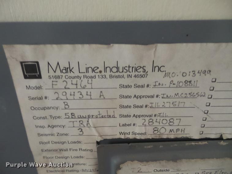 image for item DA8176 2000 Mark Line double wide office trailer