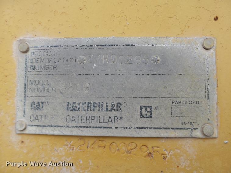 image for item DB0156 1995 Caterpillar 980G wheel loader