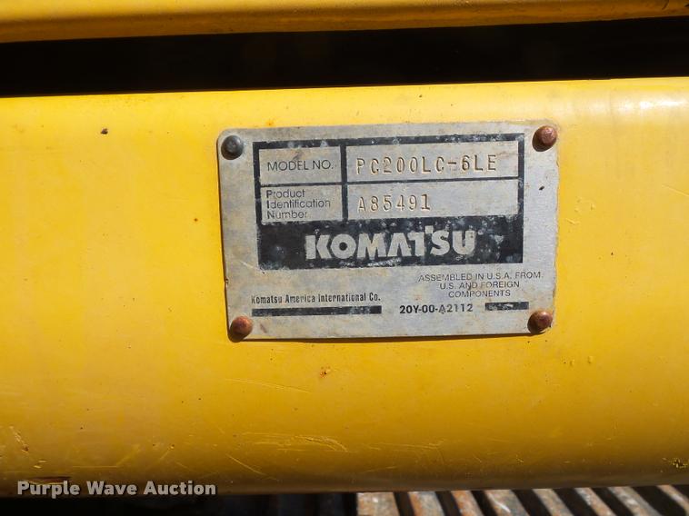 image for item DD9434 2001 Komatsu PC200LC excavator