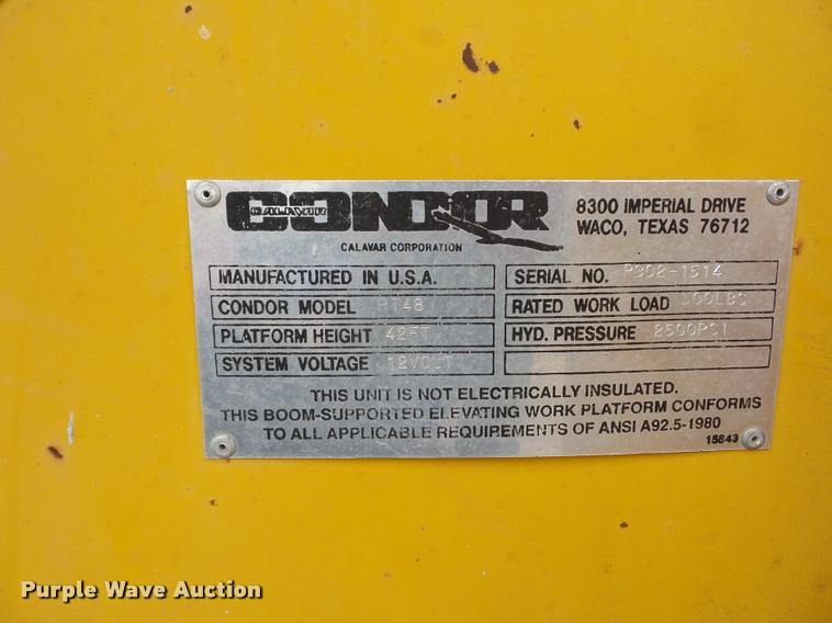 image for item DD9491 Condor RT48A boom lift