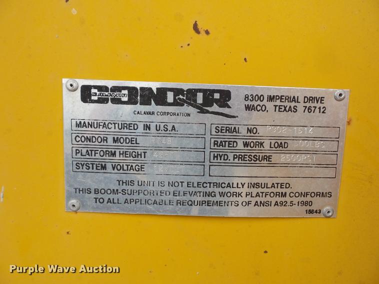 image for item DD9491 Condor RT48A boom lift