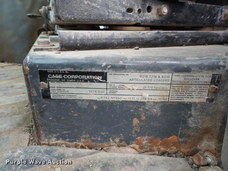 image for item DD9492 1996 Case 821B wheel loader