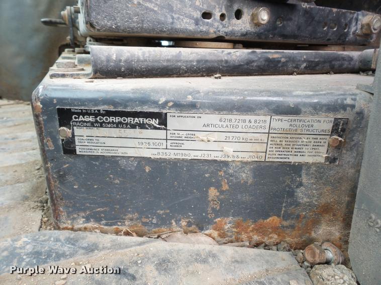 image for item DD9492 1996 Case 821B wheel loader
