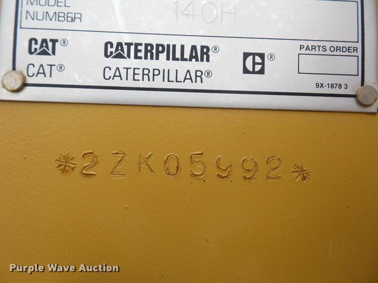 image for item DD9493 2001 Caterpillar 140H motor grader