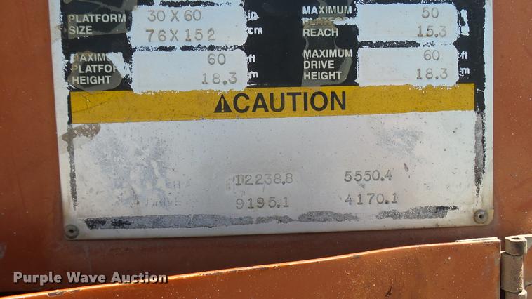 image for item DQ9128 1997 Snorkel TB-A60 boom lift