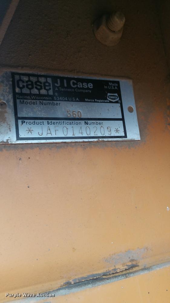 image for item G1074 1994 Case 560 trencher