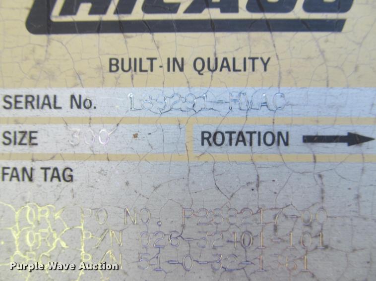 image for item J2504 Chicago squirrel cage fan