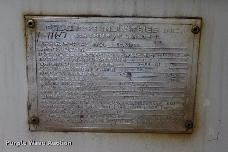 image for item L4991 1981 International S1900 fuel truck