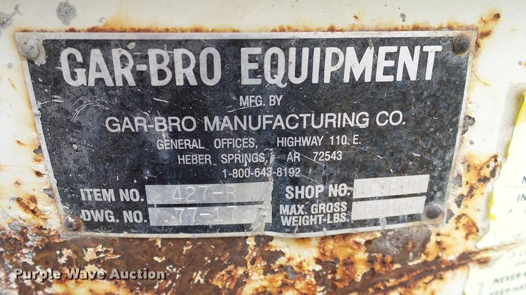 Gar-Bro 427-R concrete bucket in Tulsa, OK | Item DJ9890 sold | Purple Wave