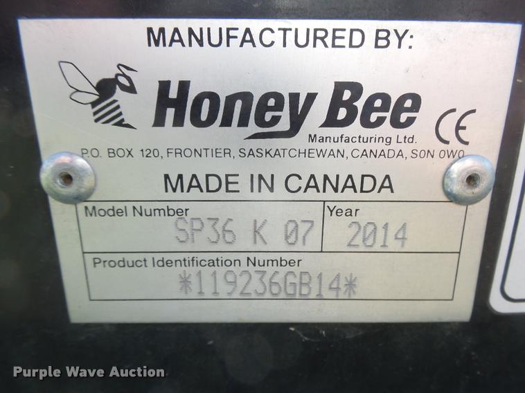 image for item DB2564 2014 Honey Bee SP36K07 draper head