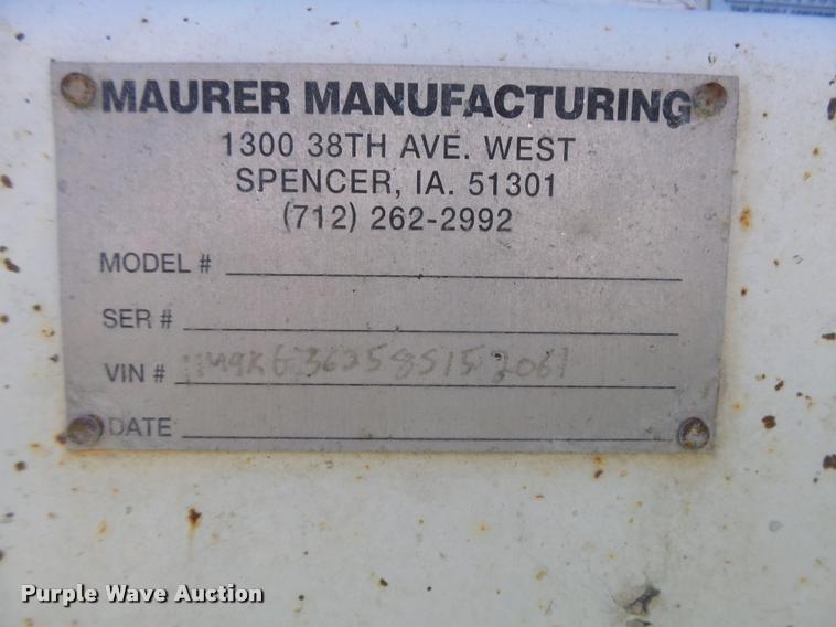 image for item DB2565 2008 Maurer double hopper grain trailer