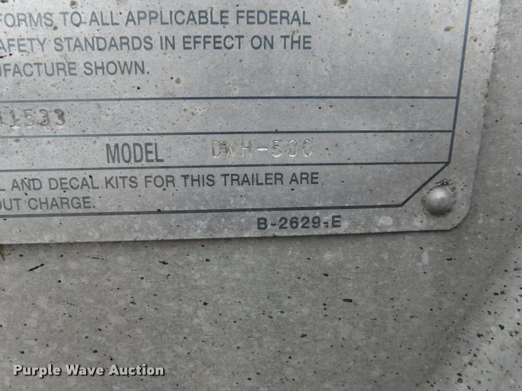 image for item DB3948 2005 Wilson DWH-500 double hopper grain trailer