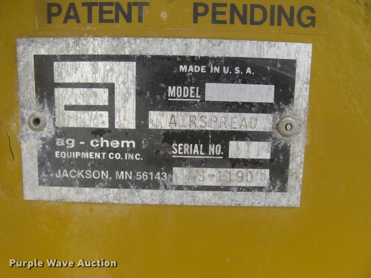 image for item L2337 1997 Ag-Chem air spreader fertilizer box