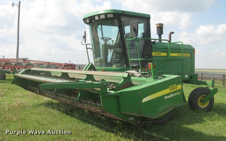 image for item L2343 2002 John Deere 4895 self-propelled windrower